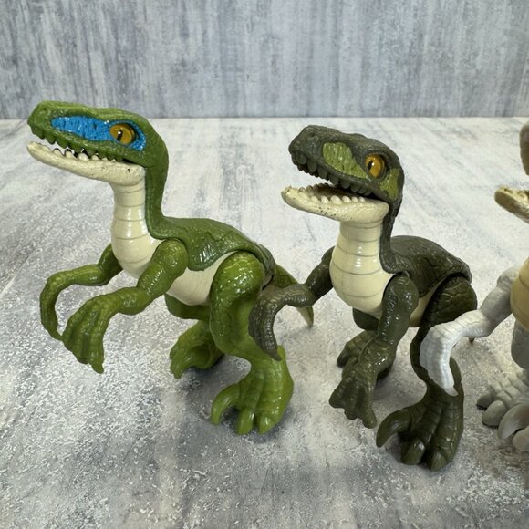 Jurassic World Park Fisher Price Imaginext Velociraptor Blue Dinosaur Figure Lot - Picture 2 of 6
